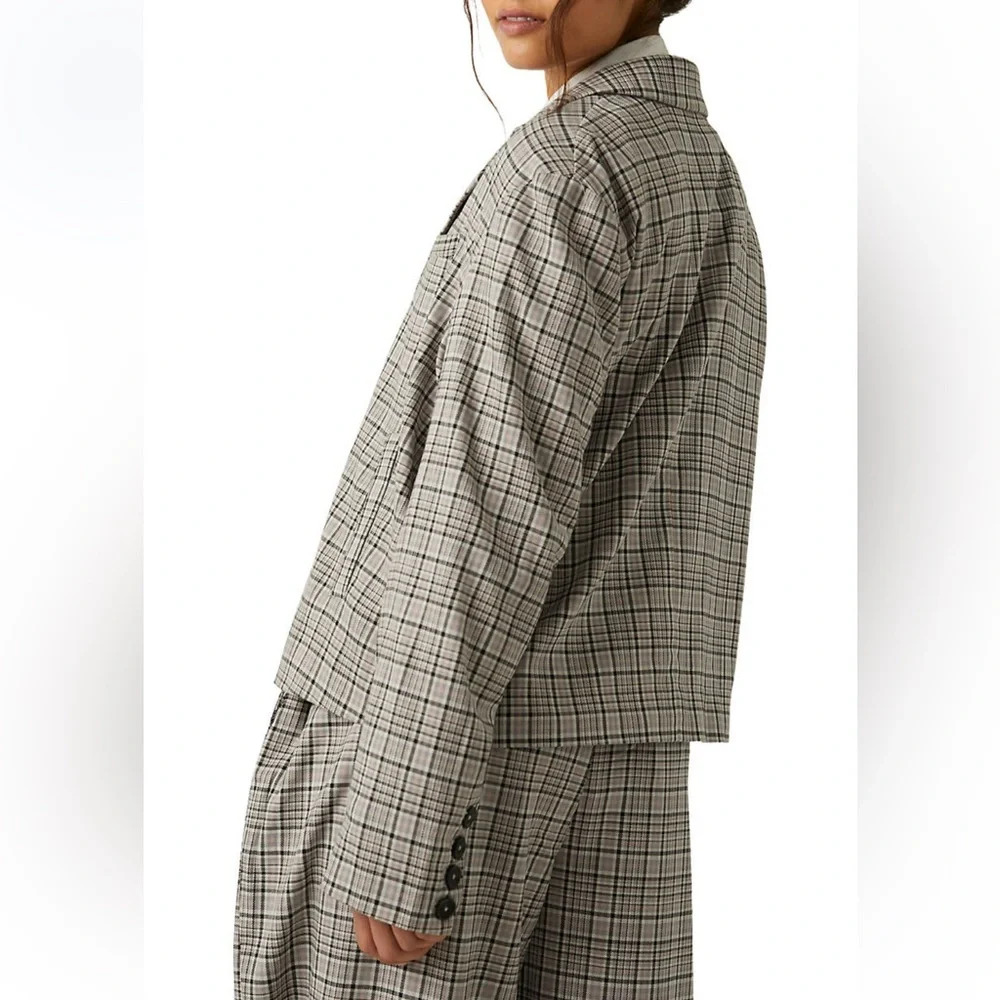 NWT Free People Cali Plaid Blazer